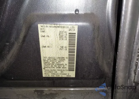 2014 Nissan Altima 2.5 Sv from USA, damaged, VIN 1N4AL3AP0EC406929